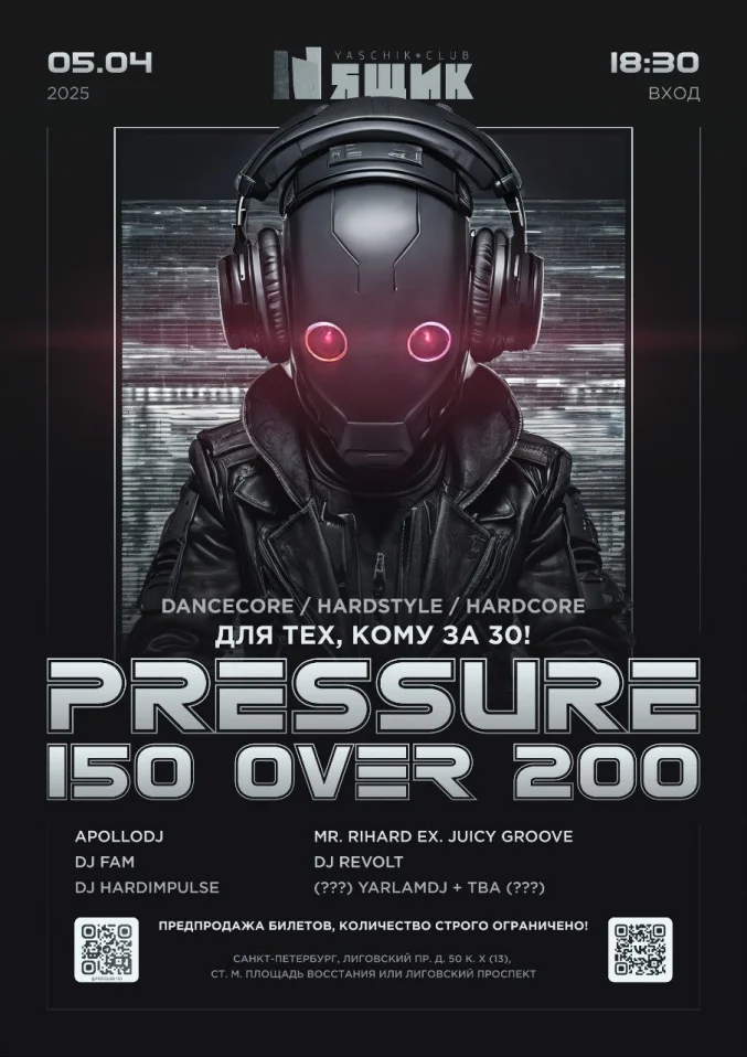 Pressure 150 over 200