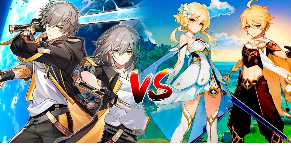 Genshin vs Honkai Party
