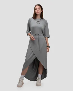 Платье Карди / Cardi / серое женское, цвет светло-серый, размер 46