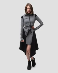 Платье Ассассин / Assassin / светло-серое с черным женское, цвет светло-серый с черным, размер 44