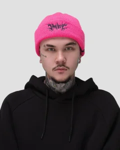 Шапка Дженерейшн / Generation / розовая мужская, цвет розовый с черным