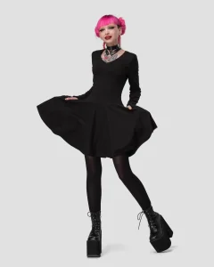 Платье Бэт СЛ / Bat SL / черное женское, цвет черный, размер 40