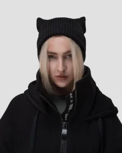 Шапка Де Вилл / De will / черная женская, цвет черный