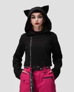 Толстовка Дед Кэт Данс / Dead Cat Dance / черная женская, цвет черный, размер 38