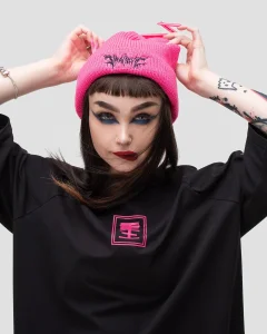 Шапка Дженерейшн / Generation / розовая женская, цвет розовый с черным