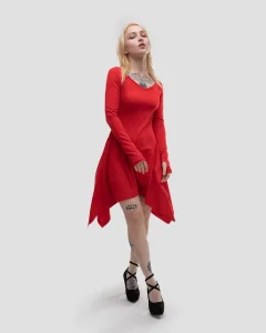 Платье Септима / Septima / красное женское, цвет красный, размер 38