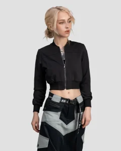 Бомбер Техно / Techno / черный женский, размер 38