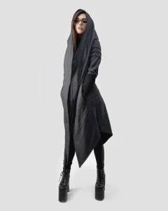 Мантия Оникс / Onyx / серый меланж женская, цвет серый меланж с черным, размер 40
