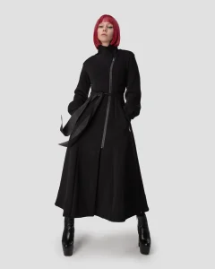 Пальто Кимоно / Kimono / черное женское, цвет черный, размер 48