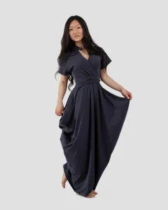 Платье Кимоно / Kimono / серое женское, цвет темно-серый, размер 40