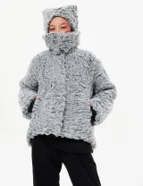 ШАПКА МиуМиу из вег-меха Серая - Ø 58 - L - Серый