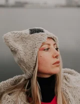 ШАПКА МиуМиу из вег-меха Натуральный беж - Ø 58 - L - Натуральный беж