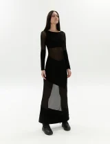 Платье ТАЙНА черное - XS - Черный