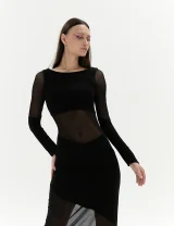 Платье ТАЙНА черное - L - Черный