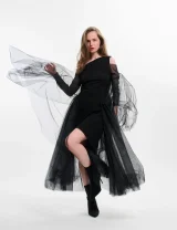 Платье МИСТИЧЕСКИ черное - XS - Черный