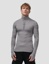 Лонгслив Драгон / Dragon / серый мужской, цвет светло-серый с черным, размер 44