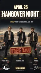 FREE BAR: Hangover night poster