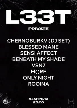 L33T: PRIVATE poster