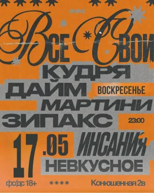 ВСЕ СВОИ | VNVNC | 17 МАЯ poster