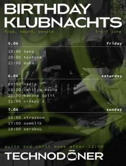 B-DAY KLUBNACHTS poster
