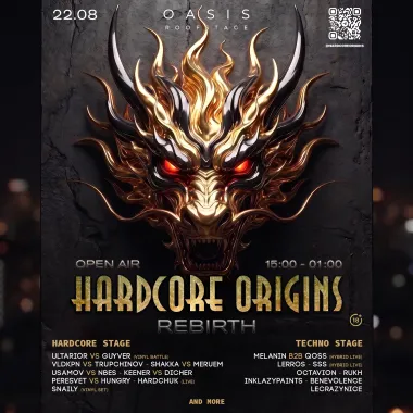 HARDCORE ORIGINS III: Rebirth – вечерний хардкор-опен-эйр на крыше poster
