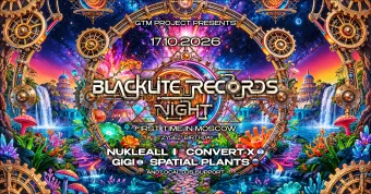 Blacklite records label night poster