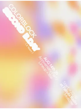COLORBLOCK SECOND BIRTHDAY poster