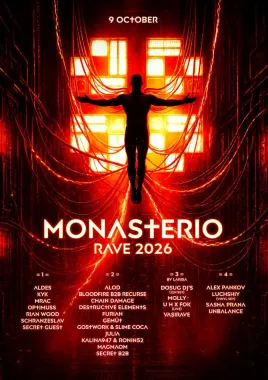 MONAS✚ERIO RAVE   poster