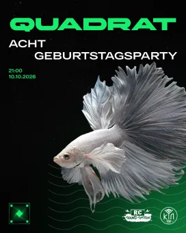 Quadrat Acht — Geburtstagsparty poster