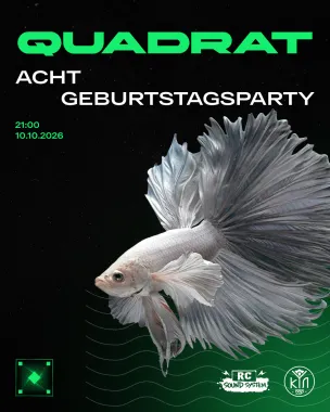 Quadrat Acht — Geburtstagsparty poster