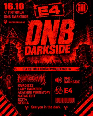 E4 DNB DARKSIDE  poster