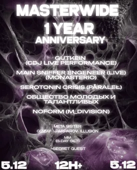 MASTERWIDE 1 YEAR ANNIVERSARY poster